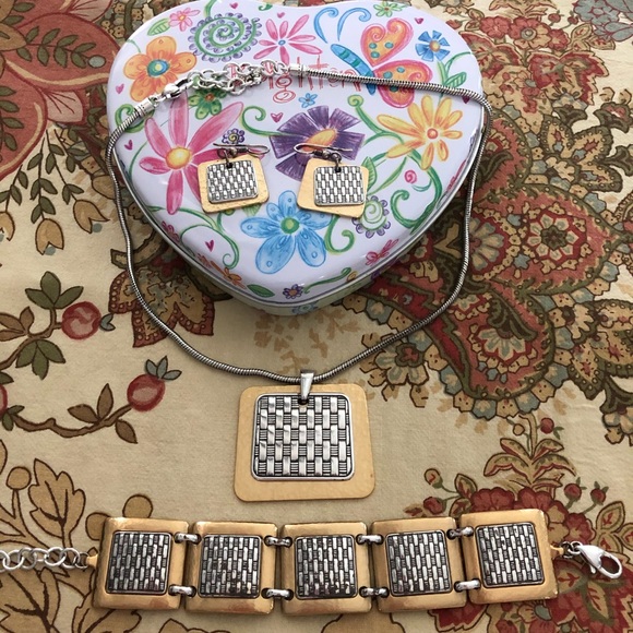 Brighton 2Tone Trapezoid Set ✨♥️ - Picture 1 of 4